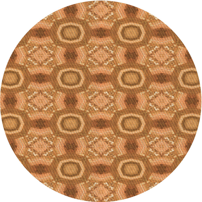 Square Patterned Orange Rug, pat3744org