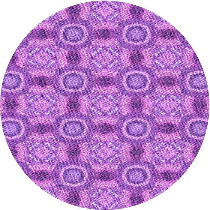 Square Patterned Purple Rug, pat3744pur