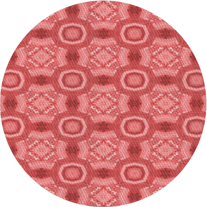 Square Patterned Red Rug, pat3744rd