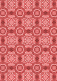 Machine Washable Transitional Red Rug, wshpat3744rd