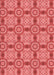 Patterned Red Rug, pat3744rd