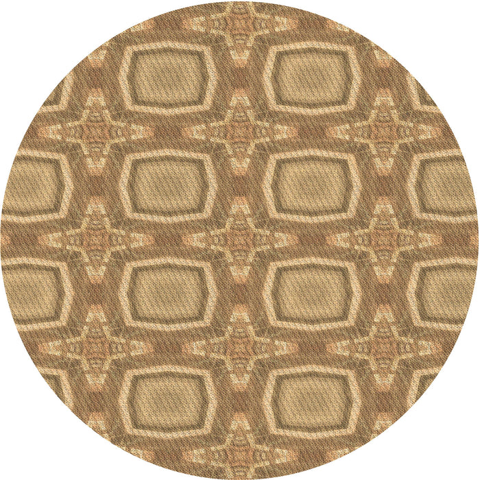Square Patterned Orange Rug, pat3745brn
