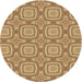 Square Patterned Orange Rug, pat3745brn