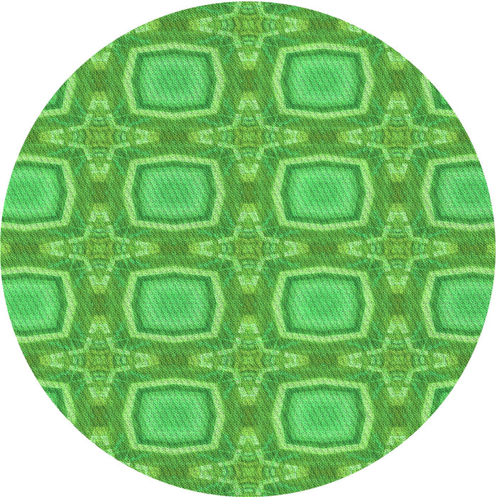 Square Patterned Neon Green Rug, pat3745grn