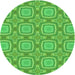 Square Patterned Neon Green Rug, pat3745grn