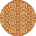 Square Machine Washable Transitional Orange Rug in a Living Room, wshpat3745org