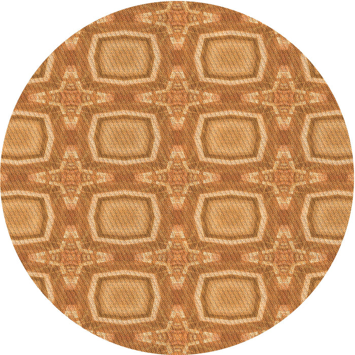 Square Patterned Orange Rug, pat3745org