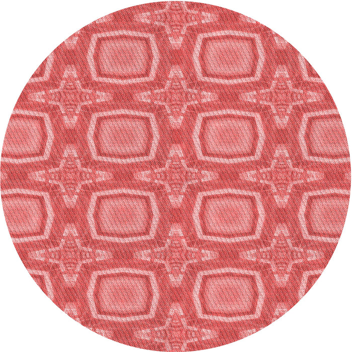 Square Patterned Ruby Red Rug, pat3745rd