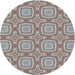 Sideview of Patterned Pale Silver Gray Novelty Rug, pat3745