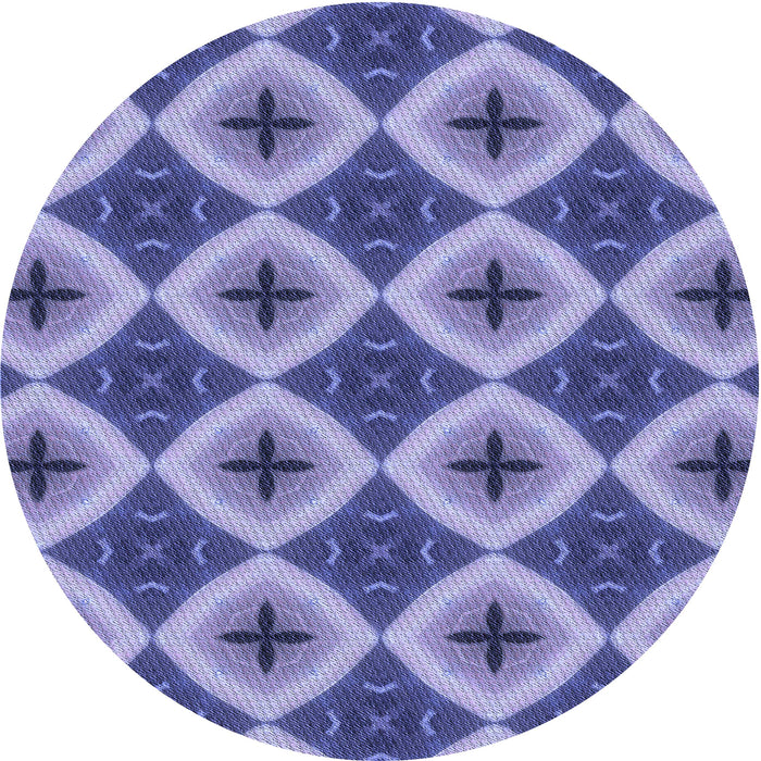 Square Patterned Deep Periwinkle Purple Rug, pat3746blu