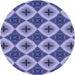 Square Patterned Deep Periwinkle Purple Rug, pat3746blu
