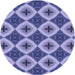 Square Machine Washable Transitional Deep Periwinkle Purple Rug in a Living Room, wshpat3746blu