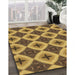 Machine Washable Transitional Saddle Brown Rug in a Family Room, wshpat3746brn