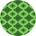 Square Patterned Green Rug, pat3746grn