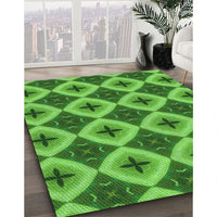 Patterned Green Rug, pat3746grn