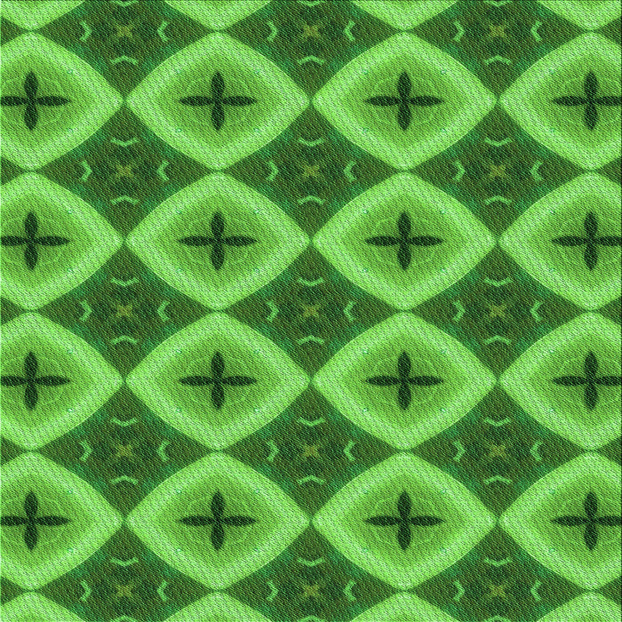 Round Machine Washable Transitional Green Rug, wshpat3746grn