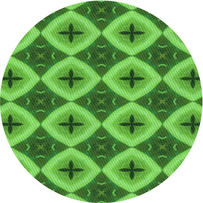 Square Machine Washable Transitional Green Rug in a Living Room, wshpat3746grn