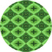 Square Machine Washable Transitional Green Rug in a Living Room, wshpat3746grn