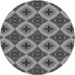 Square Machine Washable Transitional Gunmetal Gray Rug in a Living Room, wshpat3746gry