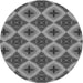 Square Patterned Gunmetal Gray Rug, pat3746gry