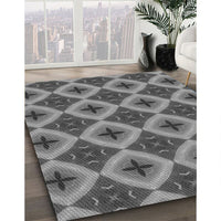 Patterned Gunmetal Gray Rug, pat3746gry