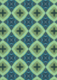 Machine Washable Transitional Pastel Green Rug, wshpat3746lblu