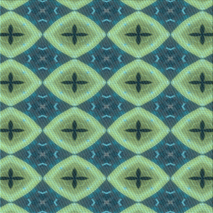 Round Machine Washable Transitional Pastel Green Rug, wshpat3746lblu