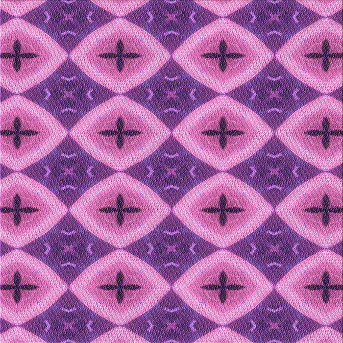 Round Patterned Purple Rug, pat3746pur