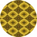 Square Patterned Dark Bronze Brown Rug, pat3746yw
