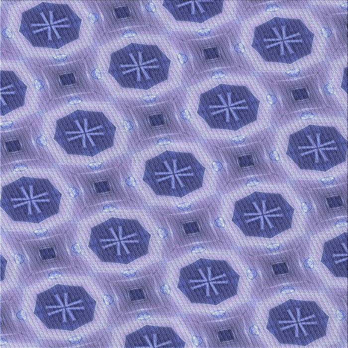 Round Patterned Slate Blue Rug, pat3747blu