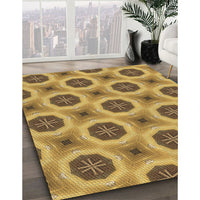 Patterned Orange Rug, pat3747brn