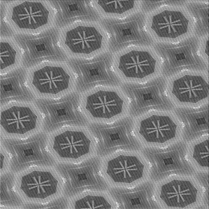 Round Patterned Gray Rug, pat3747gry