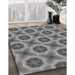 Patterned Gray Rug in Family Room, pat3747gry