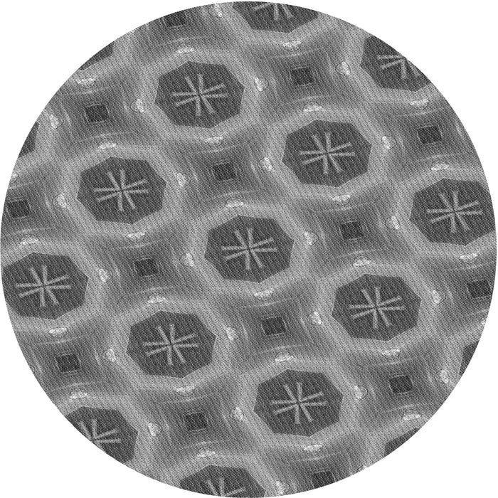 Square Patterned Gray Rug, pat3747gry