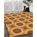 Patterned Mahogany Brown Rug in Family Room, pat3747org
