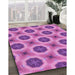 Machine Washable Transitional Violet Purple Rug in a Family Room, wshpat3747pur