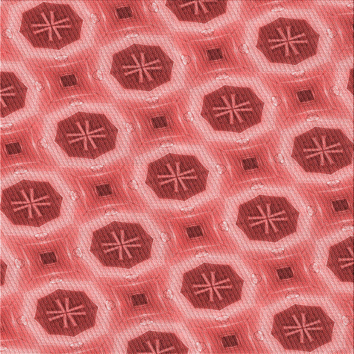 Round Patterned Red Rug, pat3747rd