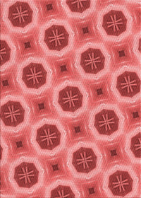 Machine Washable Transitional Red Rug, wshpat3747rd