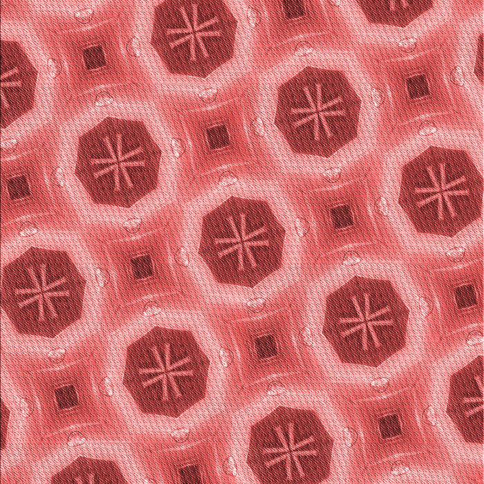 Patterned Red Rug, pat3747rd