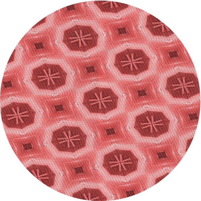 Square Patterned Red Rug, pat3747rd