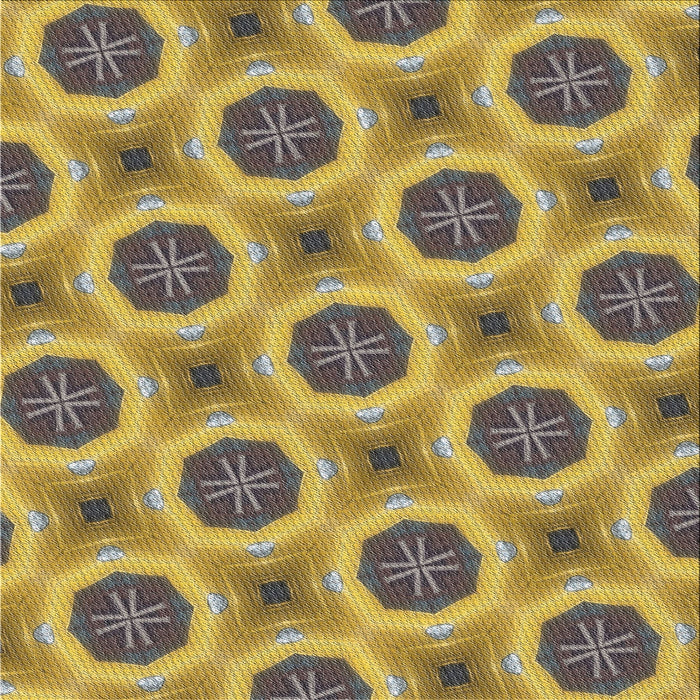 Square Patterned Reddish Brown Novelty Rug, pat3747