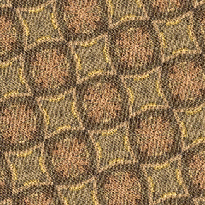 Machine Washable Transitional Saddle Brown Rug, wshpat3748brn