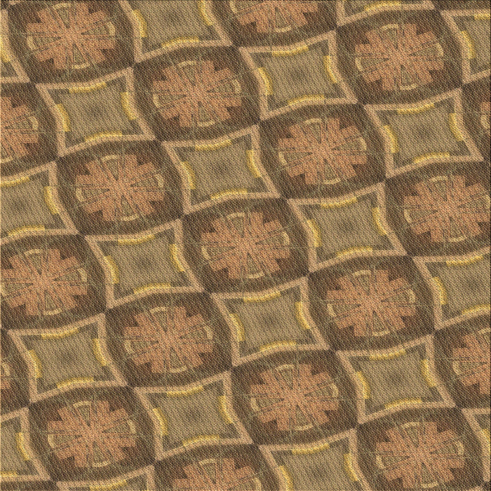 Round Machine Washable Transitional Saddle Brown Rug, wshpat3748brn