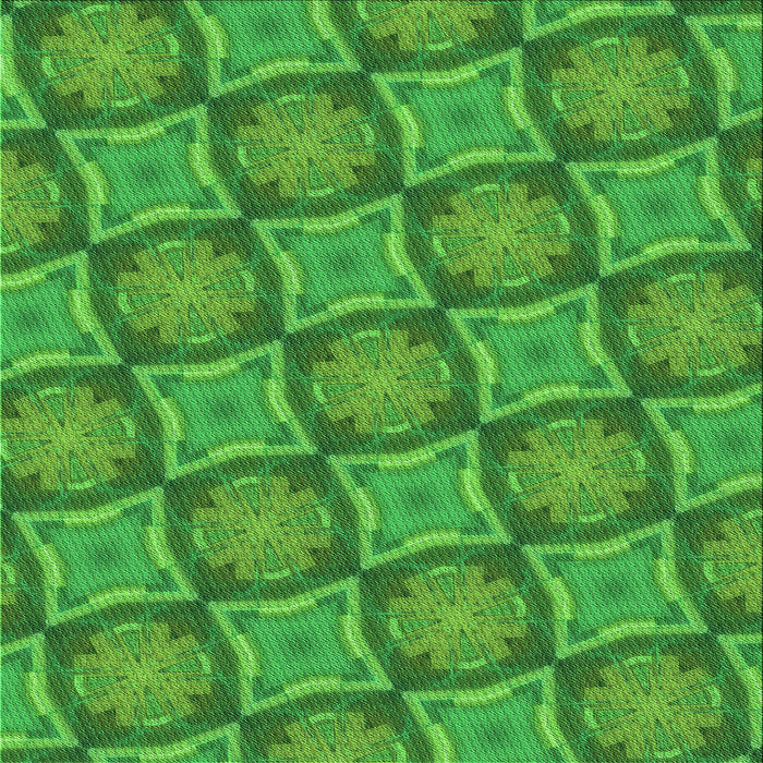 Round Patterned Green Rug, pat3748grn