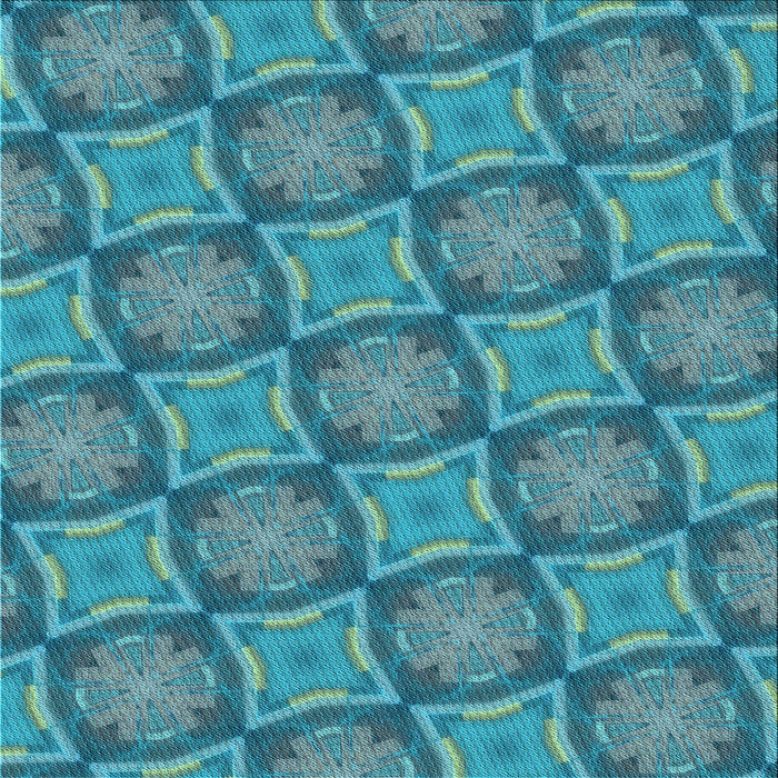 Round Machine Washable Transitional Dark Cyan Green Rug, wshpat3748lblu