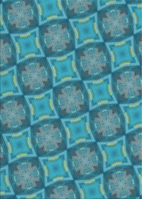 Machine Washable Transitional Dark Cyan Green Rug, wshpat3748lblu