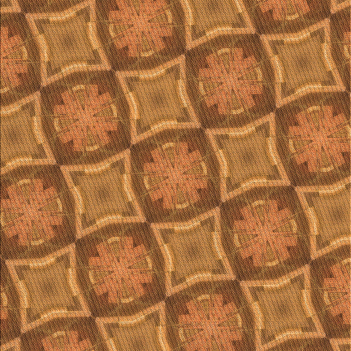 Patterned Neon Orange Rug, pat3748org