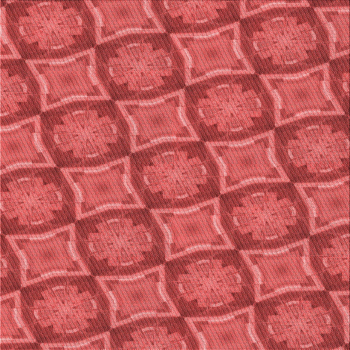 Round Patterned Red Rug, pat3748rd