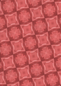 Machine Washable Transitional Red Rug, wshpat3748rd