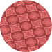 Square Patterned Red Rug, pat3748rd